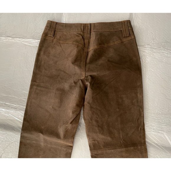 Margaret Godfrey  Genuine Suede Leather  Utility Pants 6 Brown - Picture 11 of 11